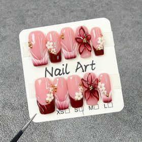 Meemooron press-on nails kit contents for DIY manicure
