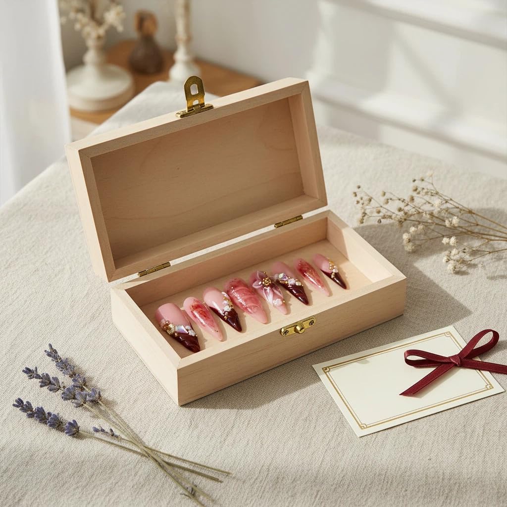 Meemooron reusable press-on nails kit for quick DIY manicures.