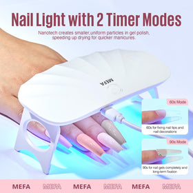 MEFA portable 6W nail lamp drying gel polish quickly via USB