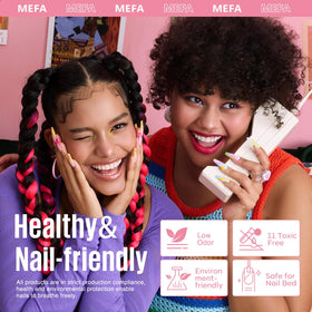 MEFA seasonal color collection featuring light, dark, glitter shades