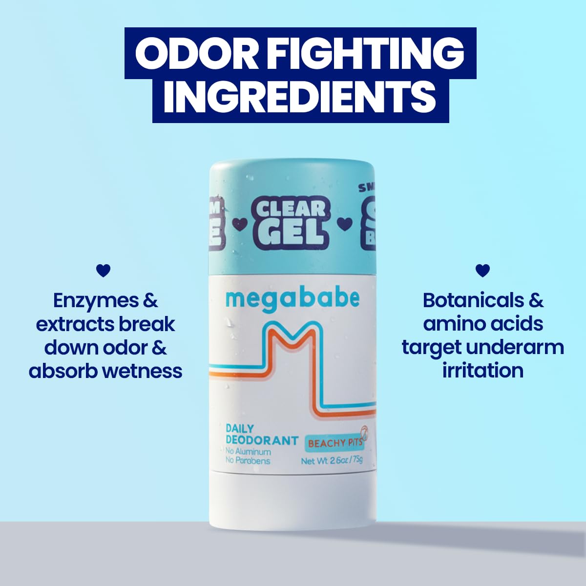 Megababe Daily Deodorant Beachy Pits being applied smoothly without tugging.
