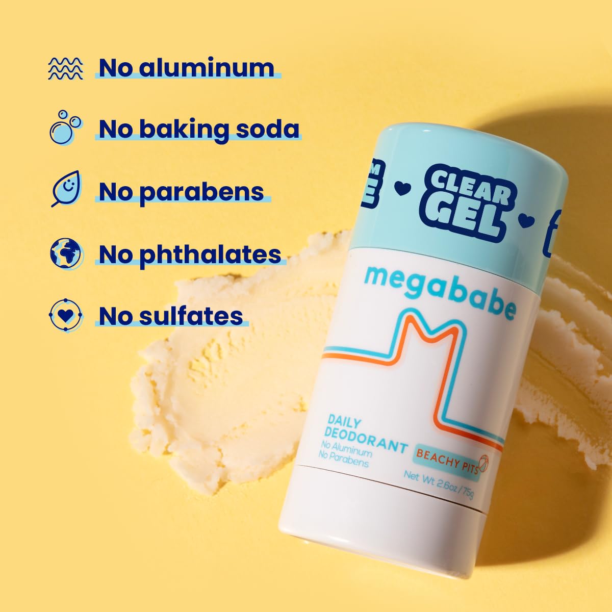 Megababe Daily Deodorant Beachy Pits willow oat ingredients close-up.