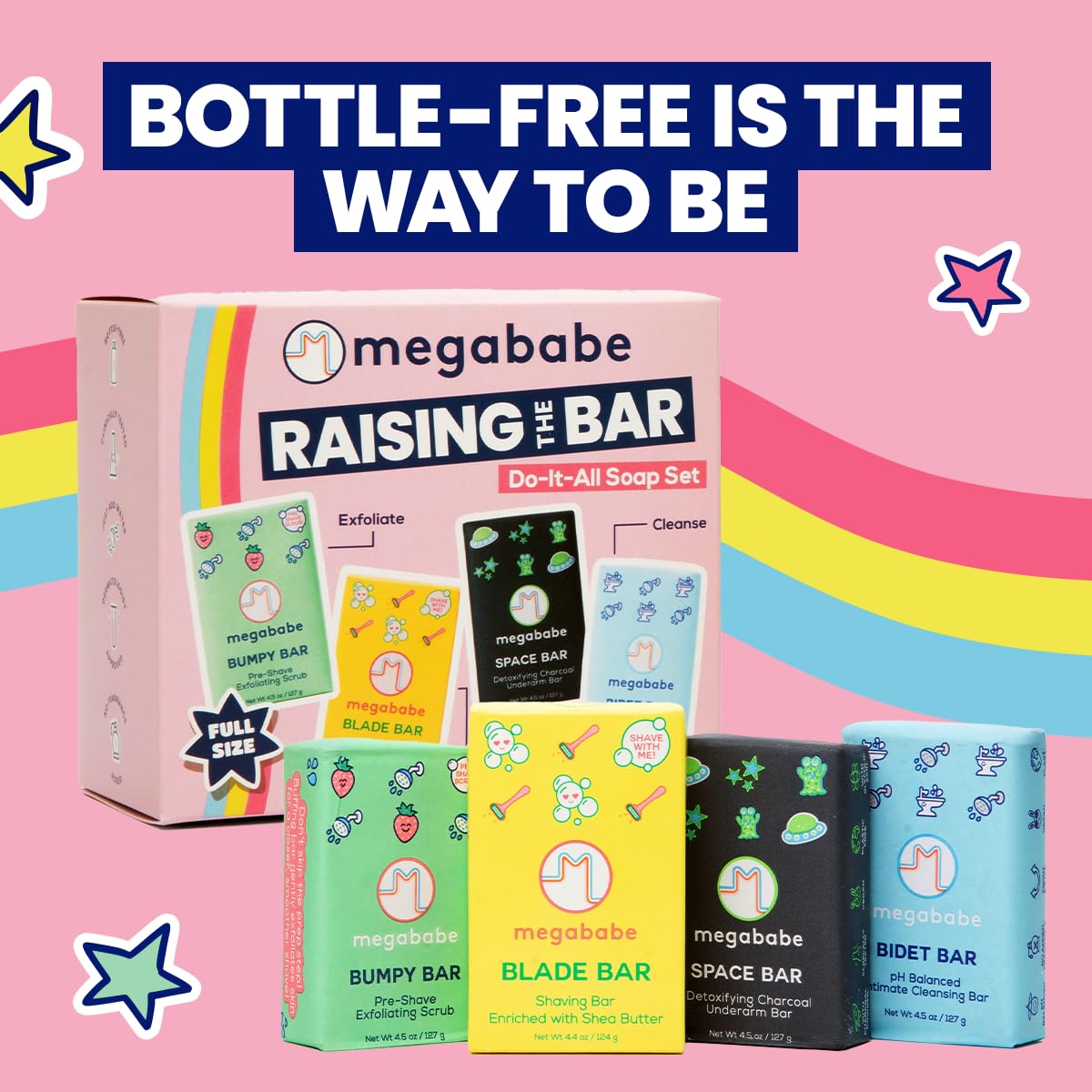 Megababe Raising the Bar Blade Bar with shea butter for smooth, hydrated shave