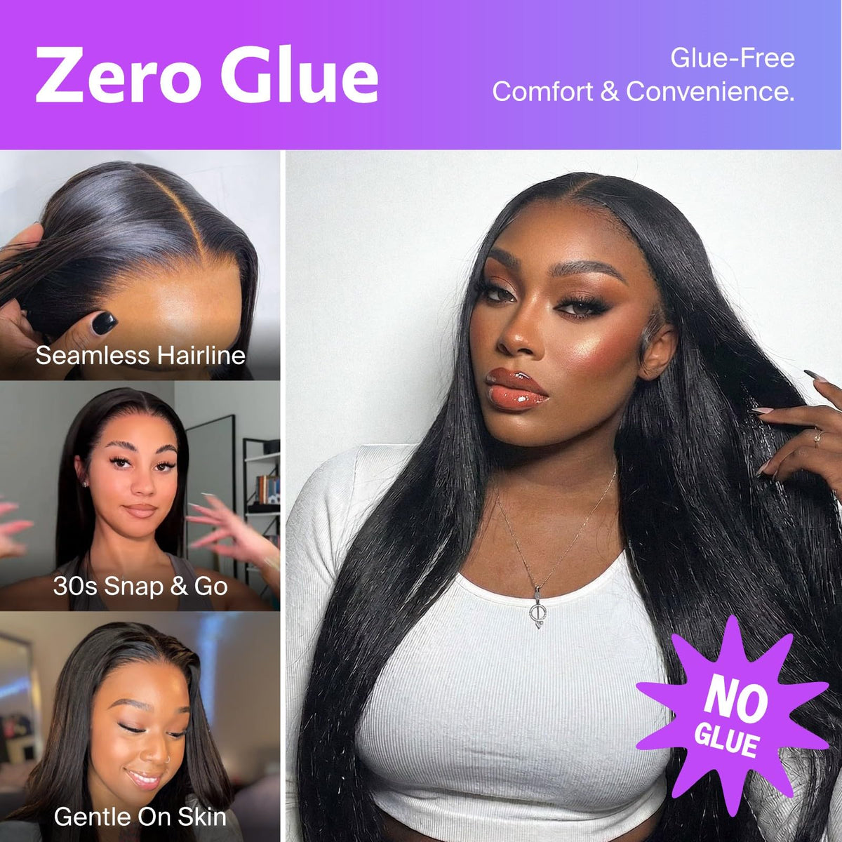 Megalook hair pre-cut HD lace and baby hairs for invisible knots
