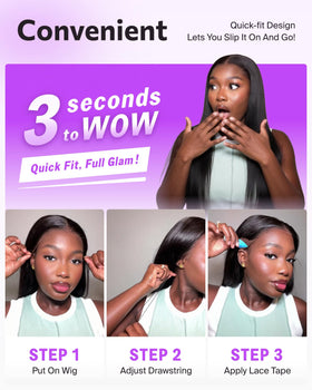 Megalook Hair HD lace close-up highlighting invisible knots and natural scalp illusion.