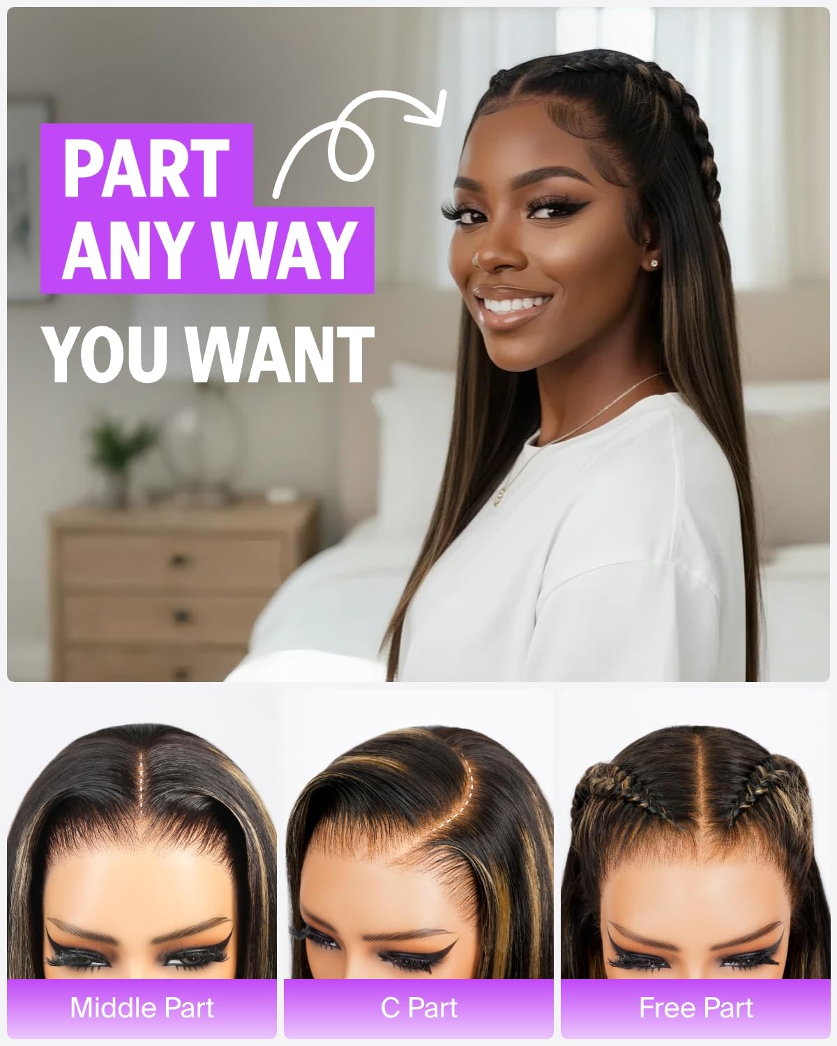 Megalook Hair pre-cut hd lace with pre-plucked hairline detail