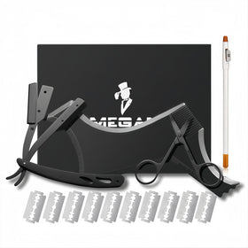 Megan beard shaping tool front view for precise lines at home