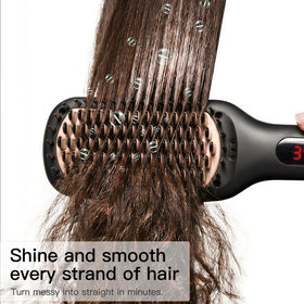 MEGAWISE Pro black-finish image presents premium styling tool for at-home salon results.