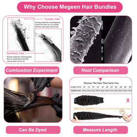 Megeen Burmese curly bundles spiral-end close-up showing healthy cuticles and smooth finish.