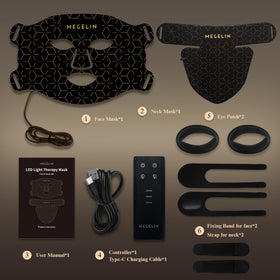 MEGELIN packaging and included accessories shown in box