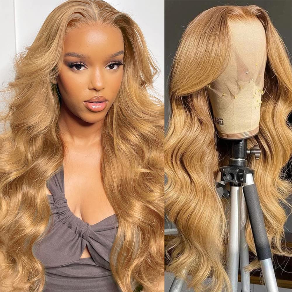 MEGOOD honey blonde wig 13x6 body wave texture with soft movement