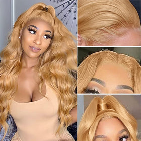 MEGOOD UMEGOOD honey blonde 13x6 hd lace front closure with seamless blend