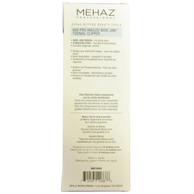 Mehaz 668 Pro Angled Wide Jaw Toenail Clipper with built-in file and catcher showcased for convenient grooming