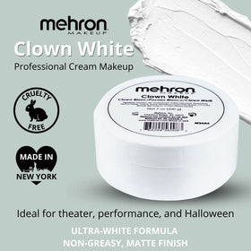 Mehron Clown White swatch on hand reveals rich pigment and even tone