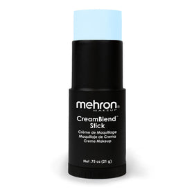 Mehron CreamBlend Stick close-up with blue cap for bold color application