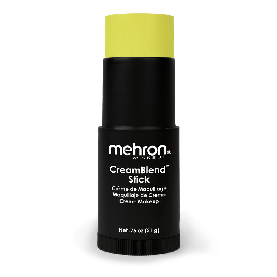 Mehron CreamBlend Stick Ogre Green packaging for quick, professional makeup access.