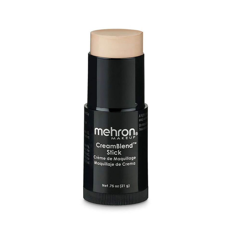 Mehron CreamBlend Stick face close-up shows rich full-coverage pigment