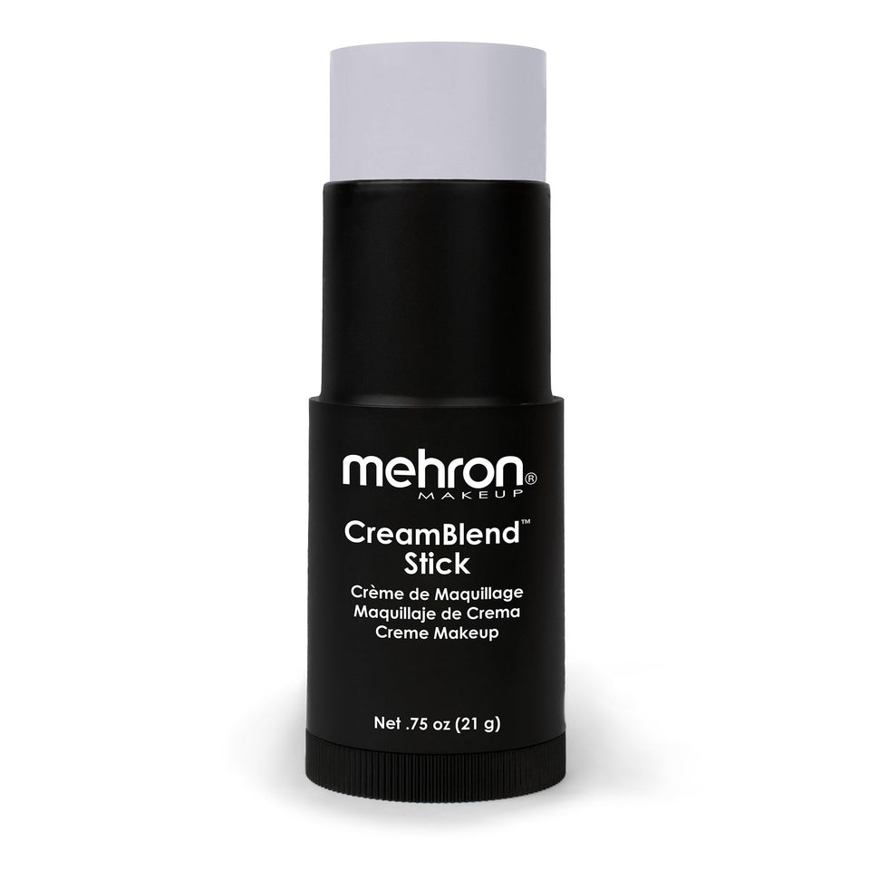 Mehron CreamBlend Stick Light Grey packaging for on-the-go touch-ups.