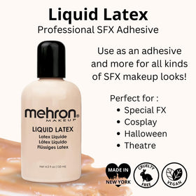 Mehron Liquid Latex Light Flesh layering technique for textured effects.