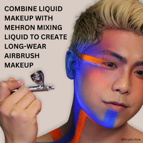 Mehron Liquid Makeup glow and UV option under black light for striking effects