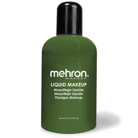 Mehron Liquid Makeup green swatch for vibrant Halloween color