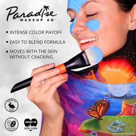 Mehron Paradise Makeup AQ metallic and tropical shades ideal for standout cosplay.