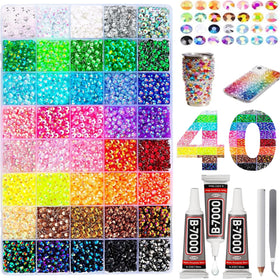 MeiAid rhinestones close-up showing vivid multicolor options for sparkling crafts.