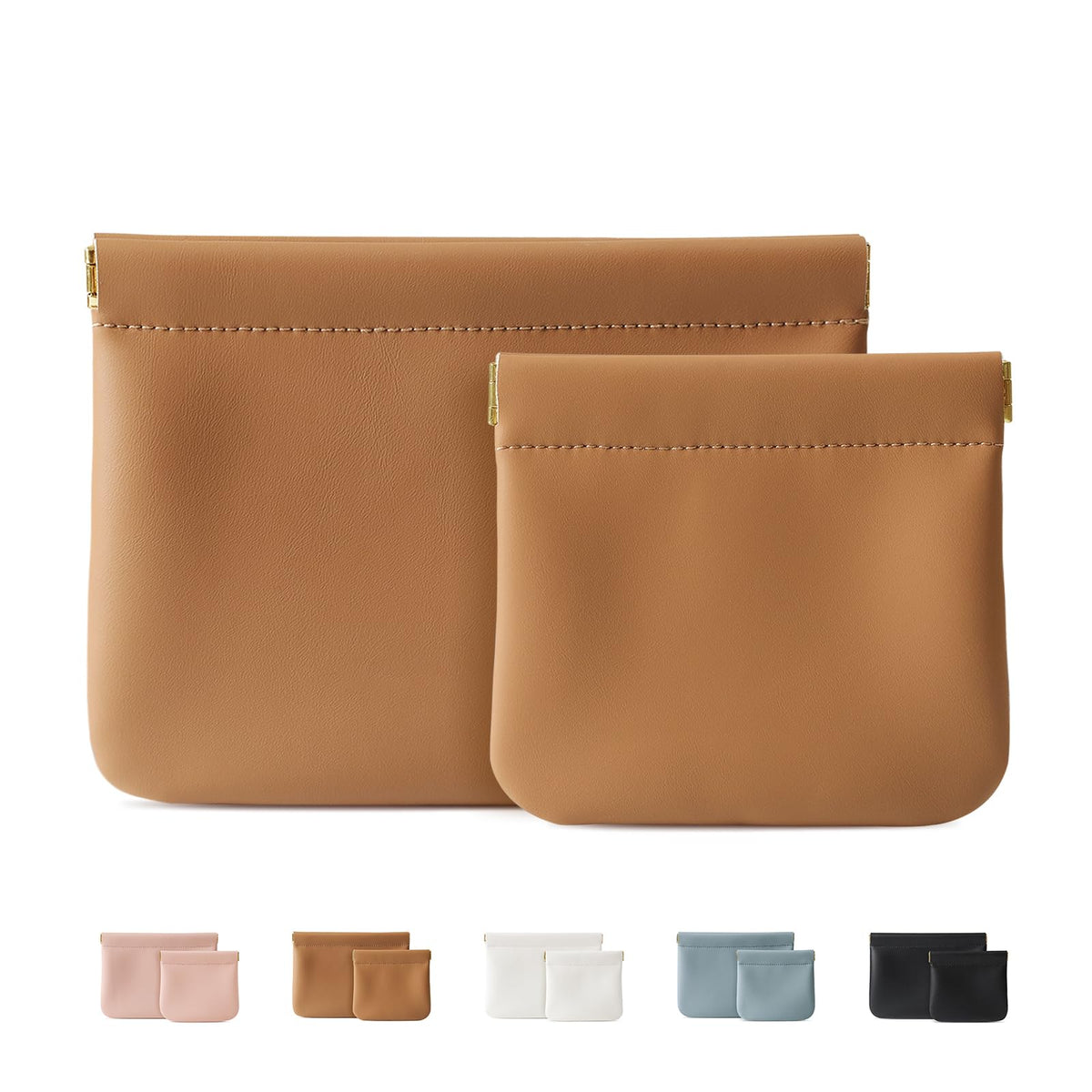 Meibooch 2-pack makeup bags full view, ideal travel companion to keep cosmetics organized.