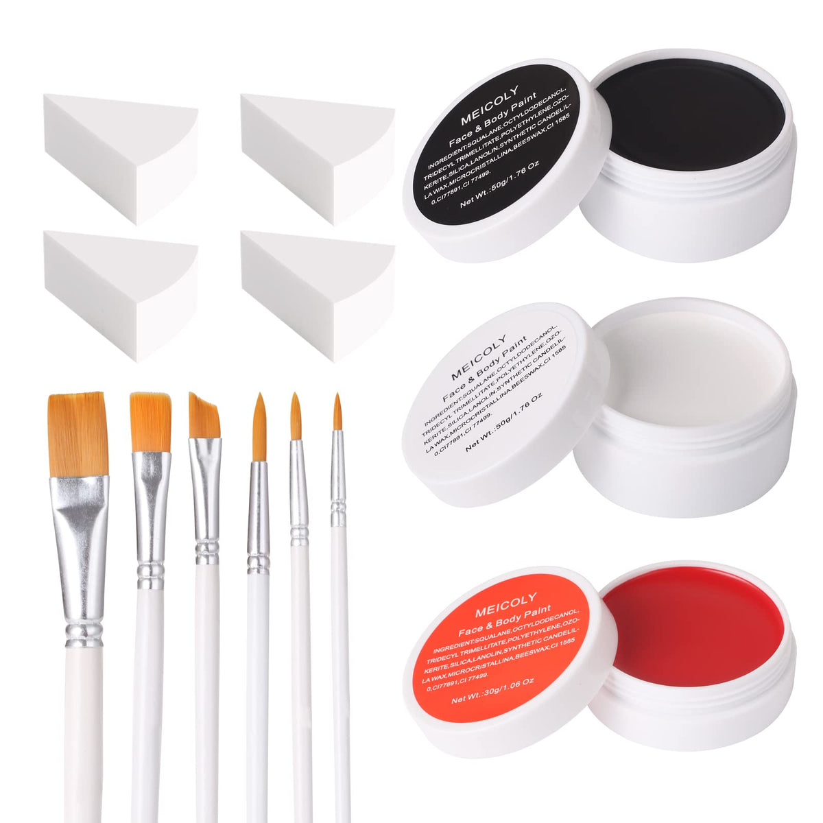 MEICOLY clown makeup kit box for quick Halloween prep
