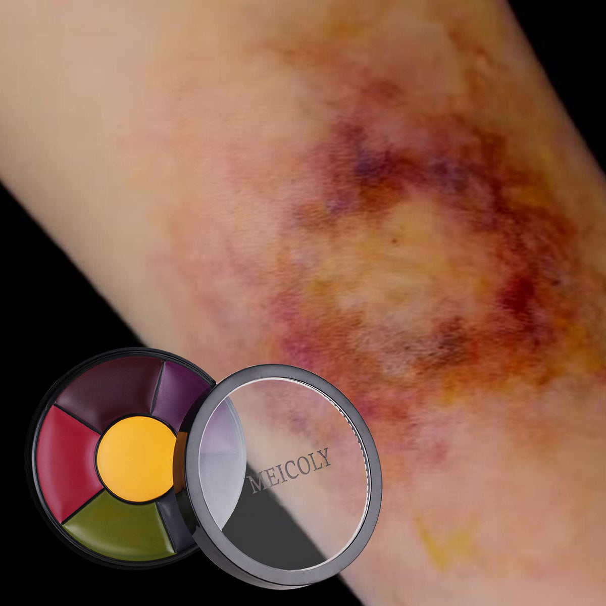MEICOLY light green Gamora face paint for cosplay looks