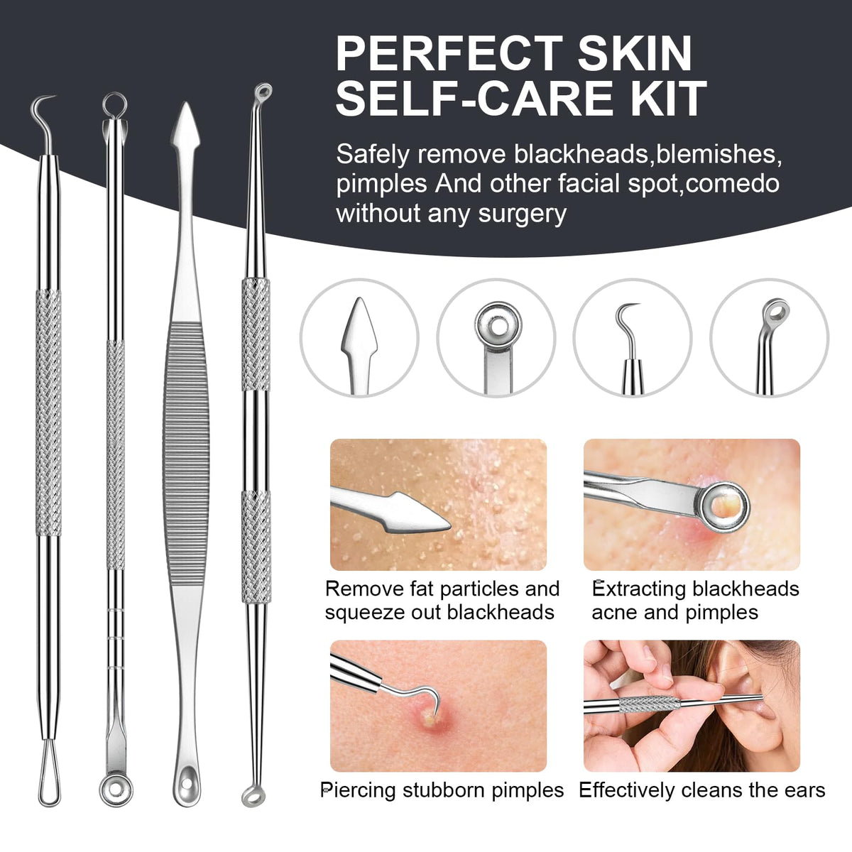 Meidaier fine-tip needle for careful blemish extraction.