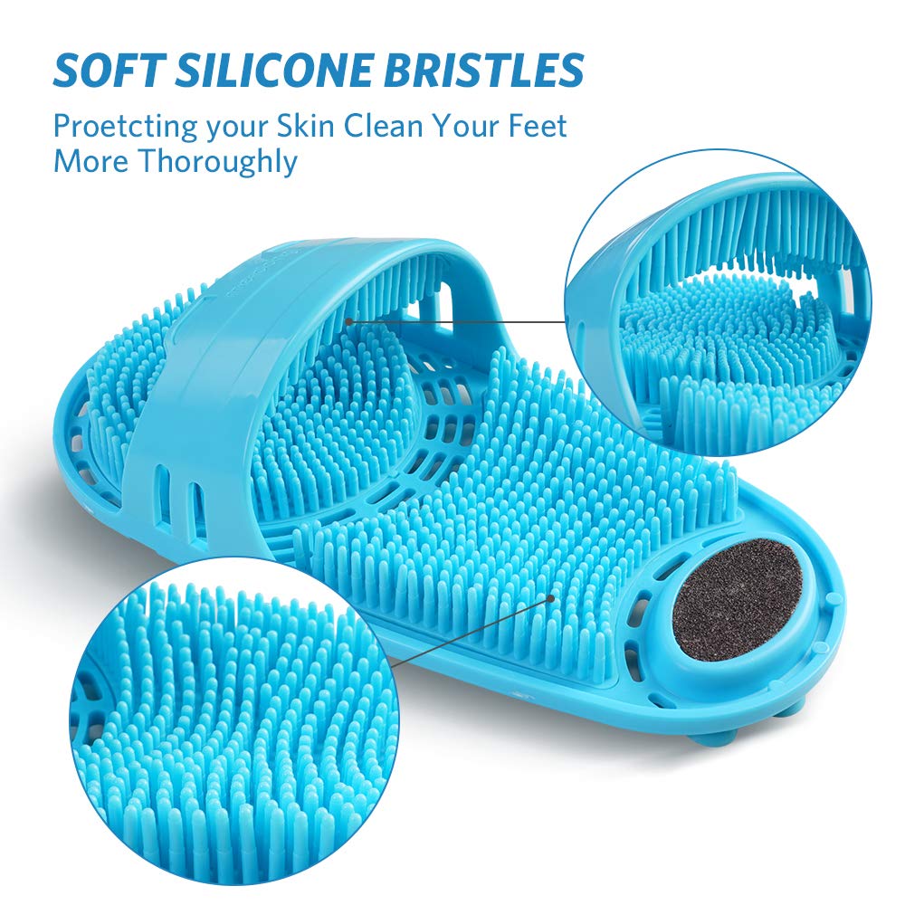 Meidong silicone shower foot scrubber mounted on wall for easy access and safety