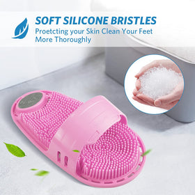 Meidong silicone foot scrubber pink wear-resistant design offers long-lasting durability
