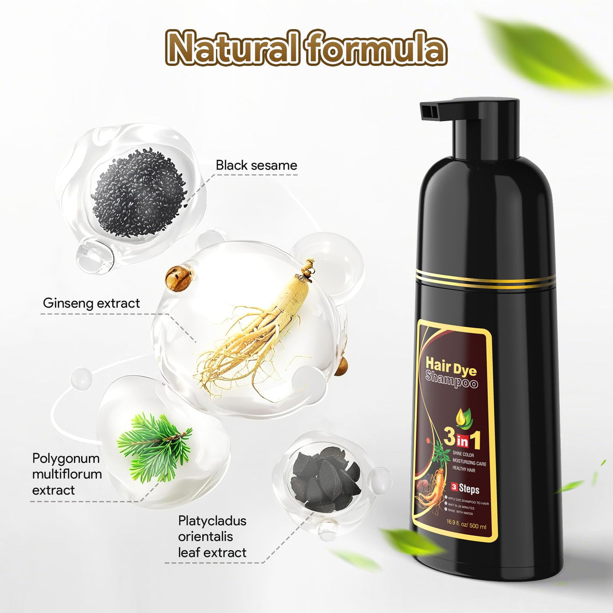 Meidu herbal formula closeup highlights natural ingredients for nourished hair