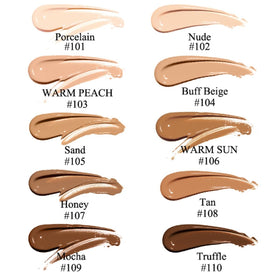 Meifen foundation nude 102 swatches showing natural tint for daytime wear
