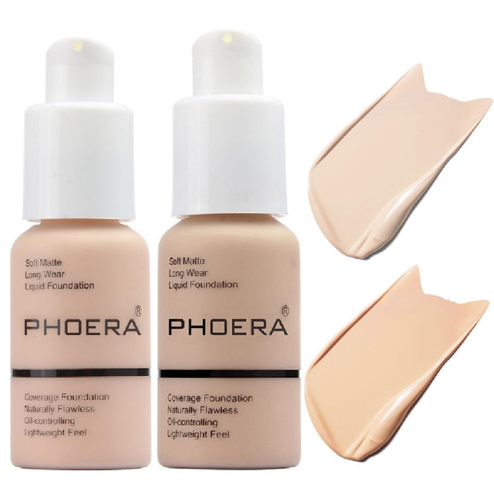 Meifen foundation porcelain 101 bottle swatch showing full coverage and natural matte finish