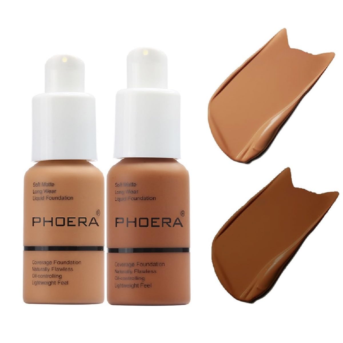 Meifen Phoera Foundation 108 Tan bottle with pump for smooth coverage