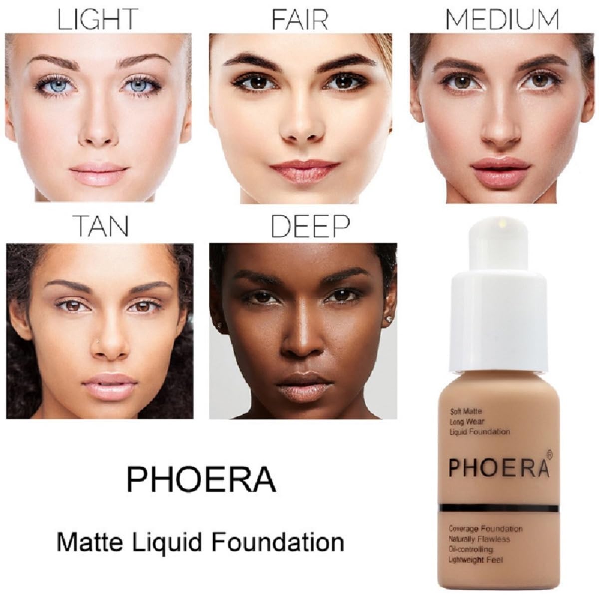 Meifen Phoera Foundation full-coverage swatch on skin