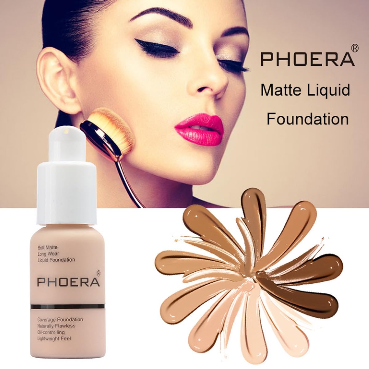 Meifen Phoera Foundation shake-before-use close-up for even color