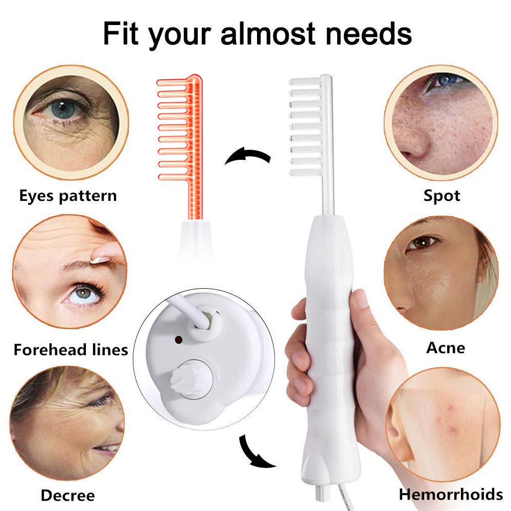 Meifuly high-frequency wand front view, compact travel-friendly design.