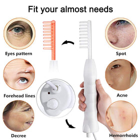 Meifuly high-frequency wand front view, compact travel-friendly design.