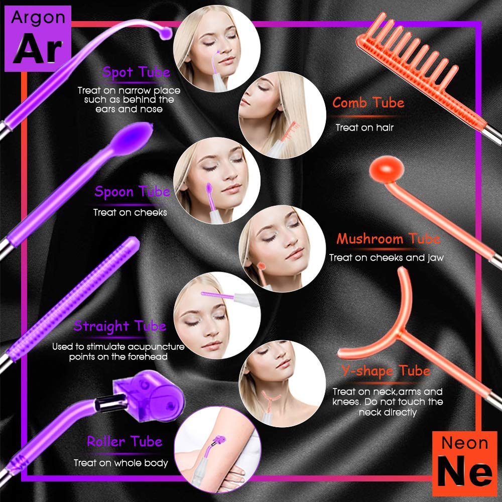 Meifuly high-frequency wand seven-tube set, versatile at-home routine.