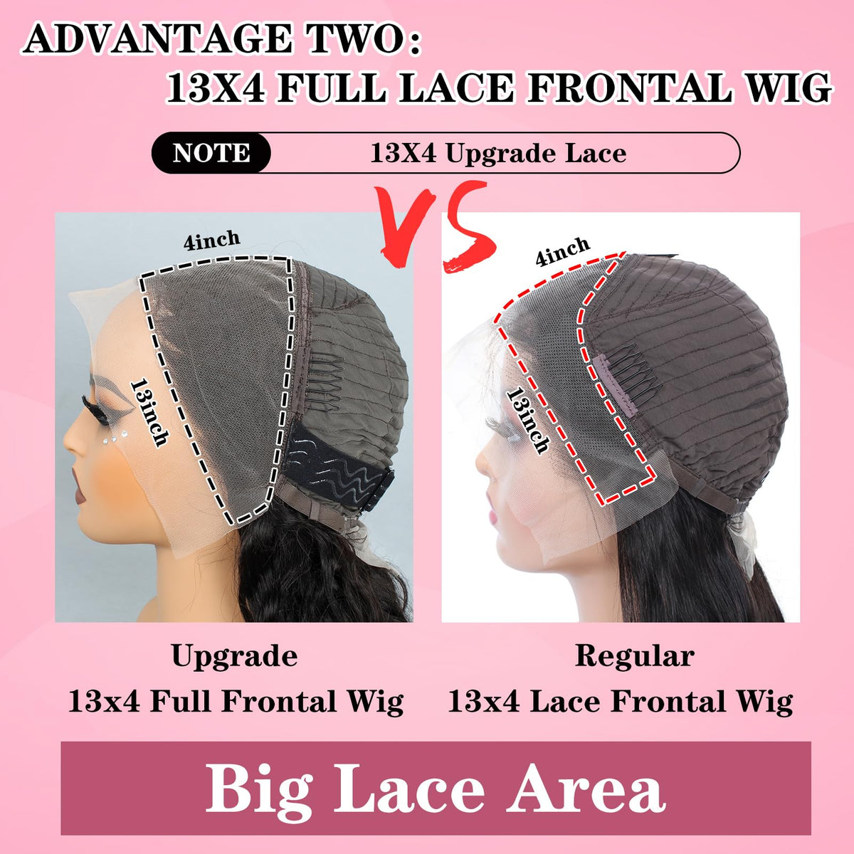 MEIMEI 13x4 large lace frontal wig offering versatile parting