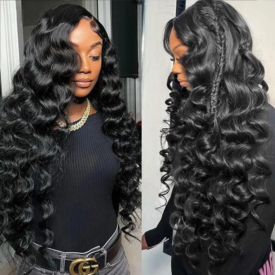 MEIMEI 28-inch loose wave lace front wig with natural movement and fullness
