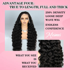 MEIMEI glueless HD lace wig with secure, residue-free wear