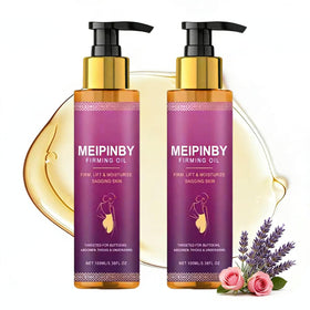 MEIPINBY body firming oil bottle for hydrated, smoother skin.