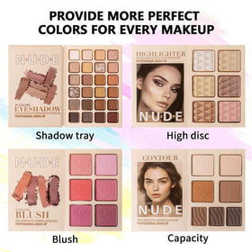 MeiPlumLai eyeshadow blush highlighter contour swatches demonstrate cohesive color harmony