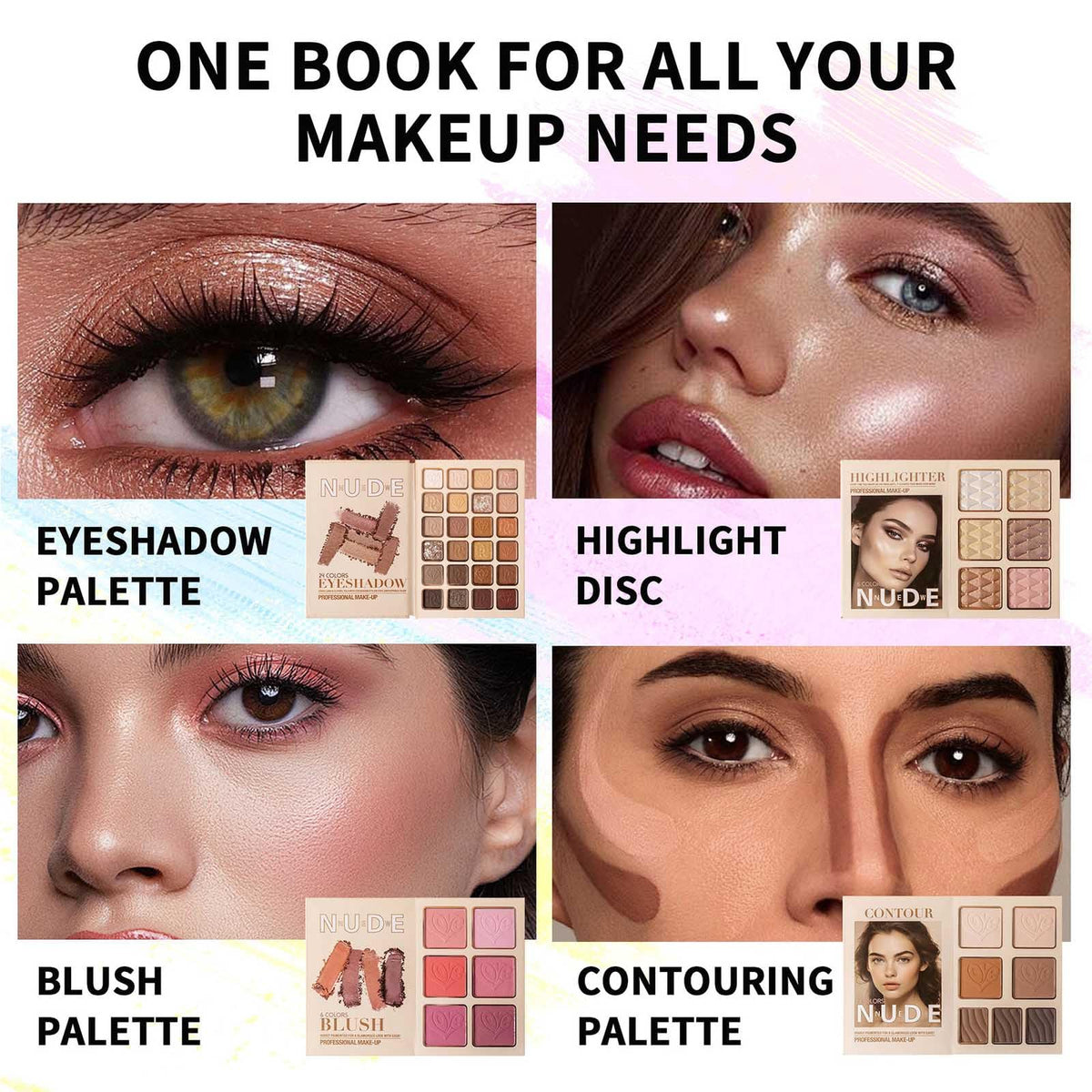 MeiPlumLai four-layer palette swatches reveal smooth, blendable textures
