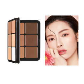 MeiPlumLai 12-color blush palette close-up with natural rosy shades.