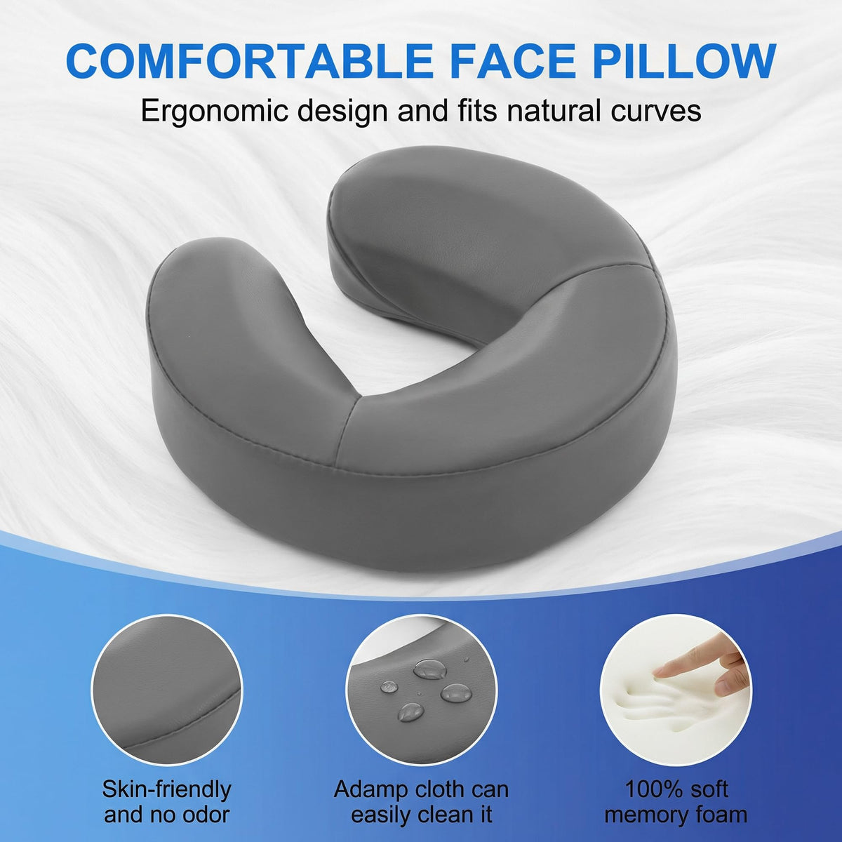 MEKEET portable headrest fitting securely on most mattresses